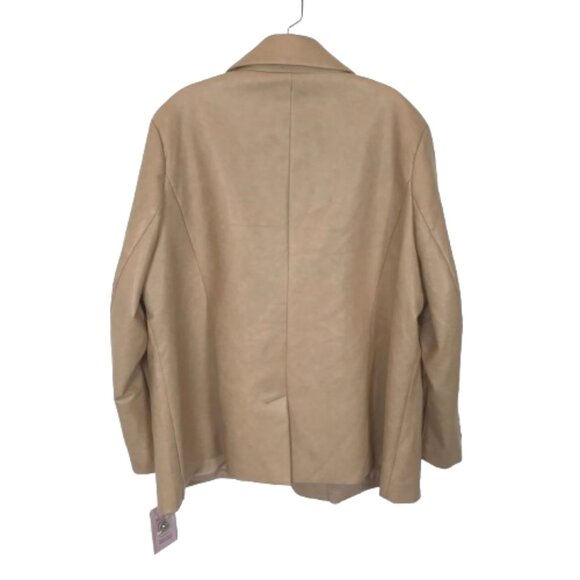NWT Avec Les Filles Womens Plus Size 2X or 3X Faux Leather Blazer Jacket NEW - Picture 4 of 4